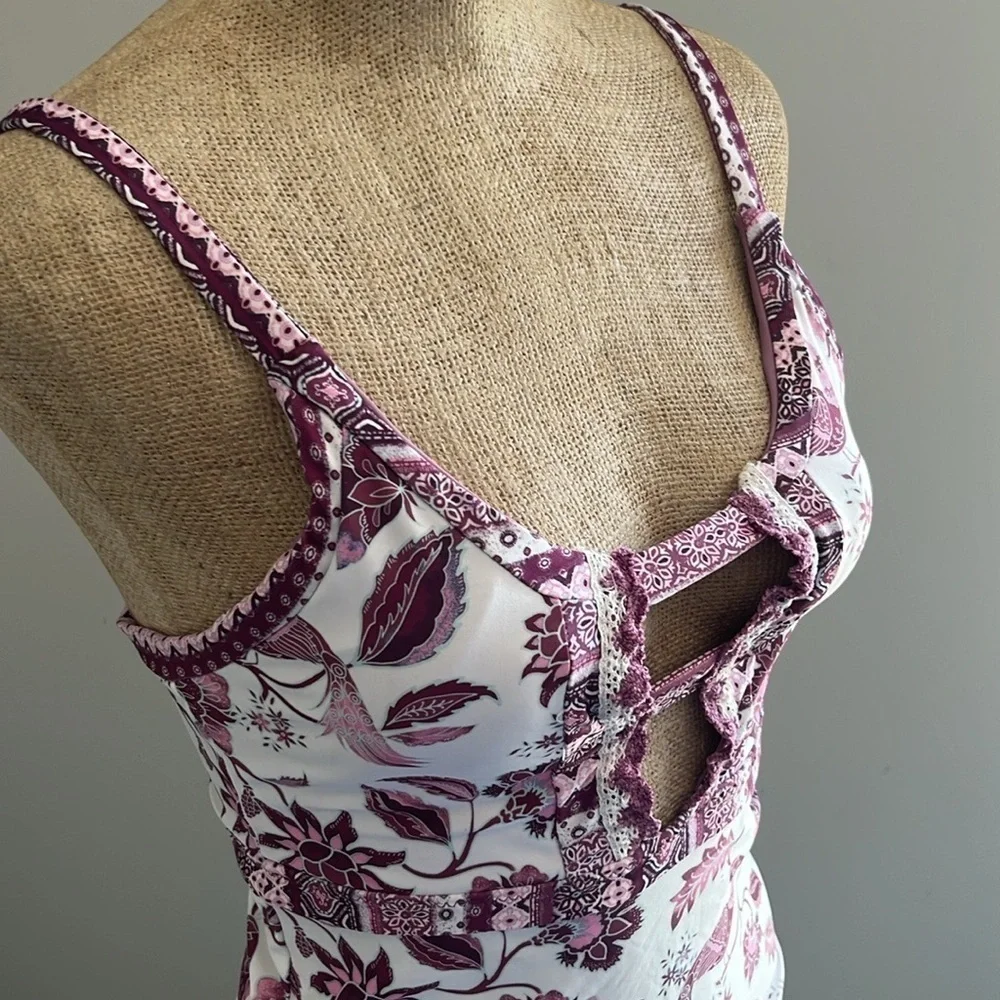 Becca Swim Tahiti Tankini Top SMALL NEW!
